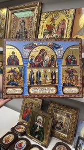 Рукописная икона В скорбях и печалях утешение