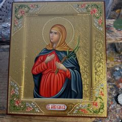 Рукописная икона Васса Алонская
