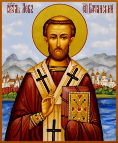 Рукописная икона Лев Катанский