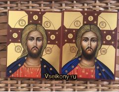 Рукописная икона Спас Златые Власа