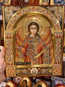 Рукописная икона Ангел Хранитель 131 