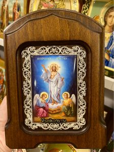 Икона из финифти Воскресение Христово (Размер 14*20 см)