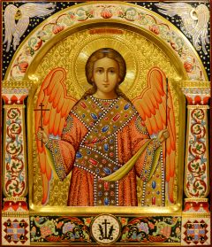 Рукописная икона Ангел Хранитель 131 
