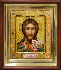Рукописная икона Спас Вседержитель 106 (Размер 27х31 см)