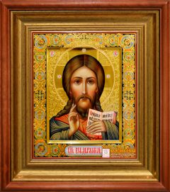 Рукописная икона Спас Вседержитель 106 (Размер 27х31 см)