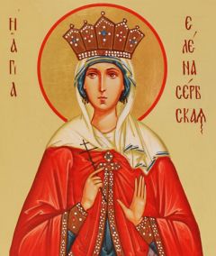 Рукописная икона Елена Сербская