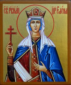 Рукописная икона Елена Равноапостольная