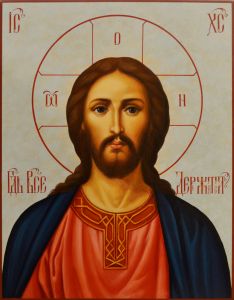 Рукописная икона Спаситель 82 