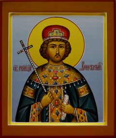 Рукописная икона Константин Равноапостольный