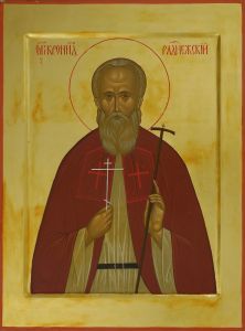 Рукописная икона Кронид Радонежский