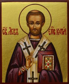Рукописная икона Лев Катанский