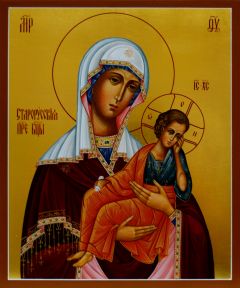 Рукописная икона Старорусская