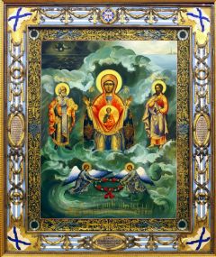 Рукописная икона Спасающая на море