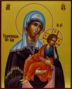 Рукописная икона Старорусская