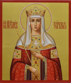 Рукописная икона Елена Сербская