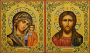 Рукописная венчальная пара с резьбой 81 (Размер 17*21 см)
