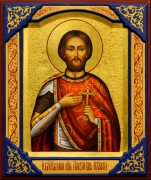 Рукописная икона Александр Невский 33 (Размер 21*25 см)