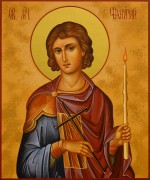 Рукописная икона Фанурий Критский Родосский