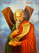 Рукописная икона Андрей Первозванный масло 28