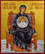 Рукописная икона Явление Пресвятой Богородицы в Архангельске