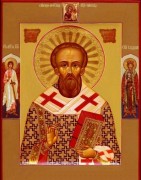 Рукописная икона Георгий Константинопольский