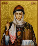 Рукописная икона Ольга равноапостольная №42 