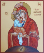 Рукописная икона Почаевская №4