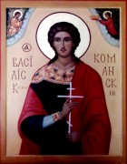 Рукописная икона Василиск Команский
