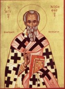 Рукописная икона Никифор Цареградский