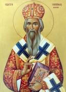 Рукописная икона Николай Сербский