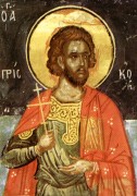 Рукописная икона Приск Севастийский