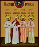 Рукописная икона мученицы Пузовские