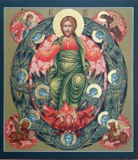 Рукописная икона Спас в Силах 3