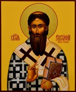Рукописная икона Евстафий Сербский